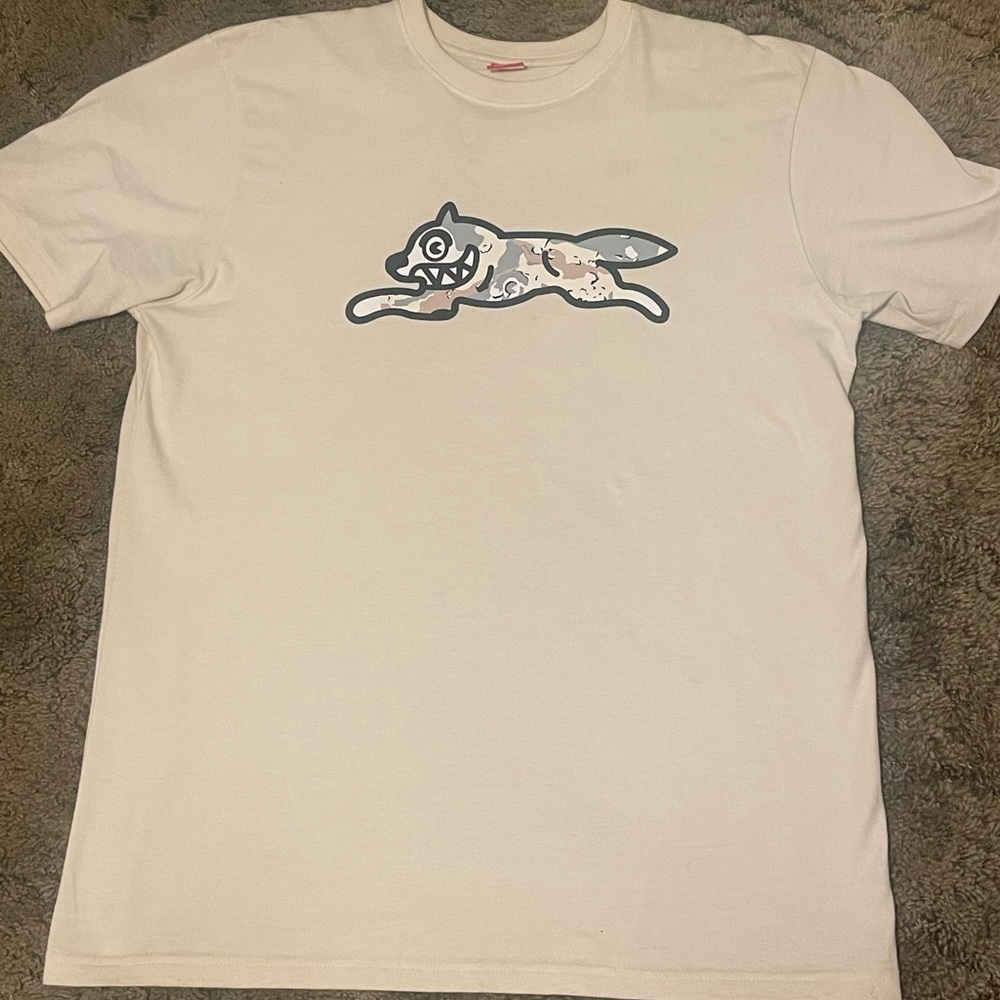 BBC running dog camo tan cream tee shirt